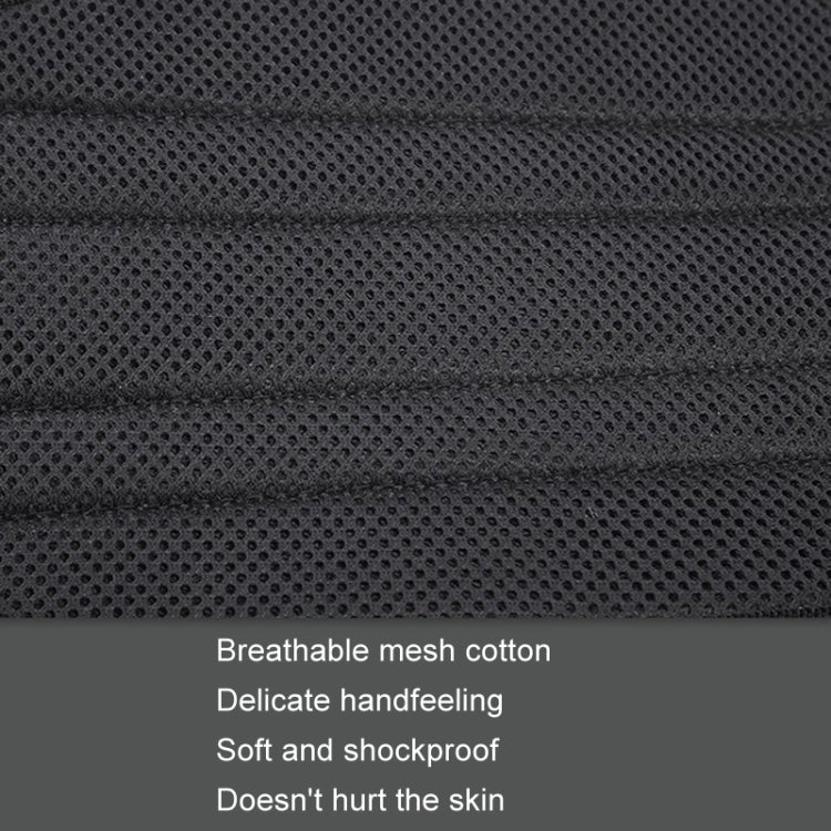 Black padded weighted belt with breathable mesh lining and soft cushioning