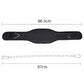 Black weighted belt with long steel chain and end hooks, with metal buckle