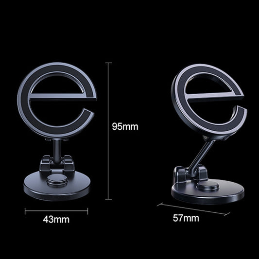 Letter E Magnetic Folding Car Phone Holder Rotatable Dashboard Stick-On Navigation Stand, D38