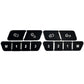 Door switch button repair sticker set with CD icons and memory keys M 1 2 3