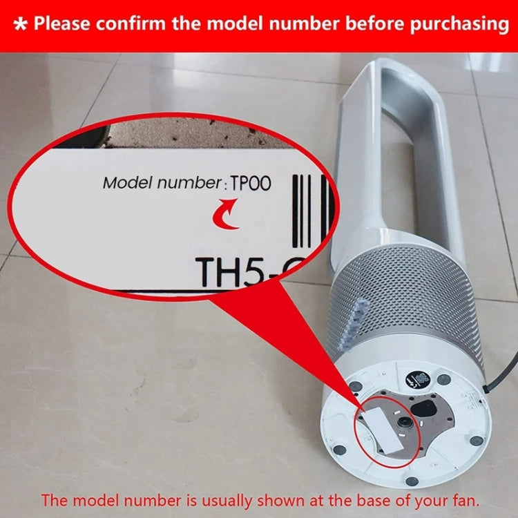 Remote control shown with highlighted fan base label area