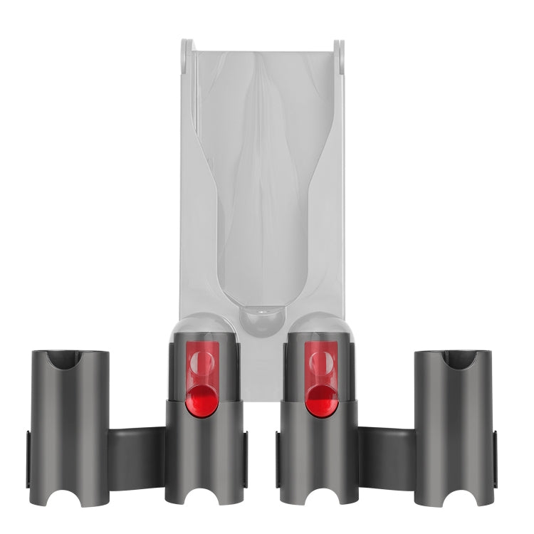 Vacuum storage rack extension brackets, two-piece set with red locking inserts