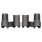 Two-piece grey vacuum rack extension bracket set with open cup mounts