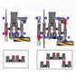 Vacuum wall mount rack guide diagram with numbered accessory holders