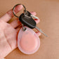 Water drop proximity card protector keychain, pink case with metal key ring and keys