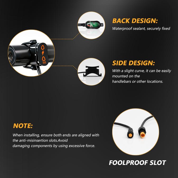 40W Motorcycle Wired Switch Integrated Waterproof Spotlight