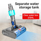 Wet vacuum mopping head with clear water tank, gray base, and blue roller brush.