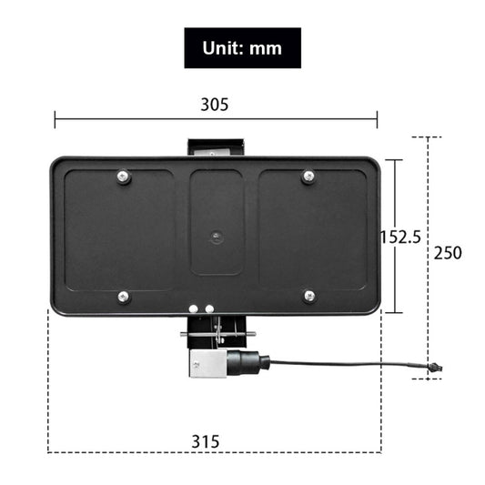 US Standard Modified License Plate Frame Holder