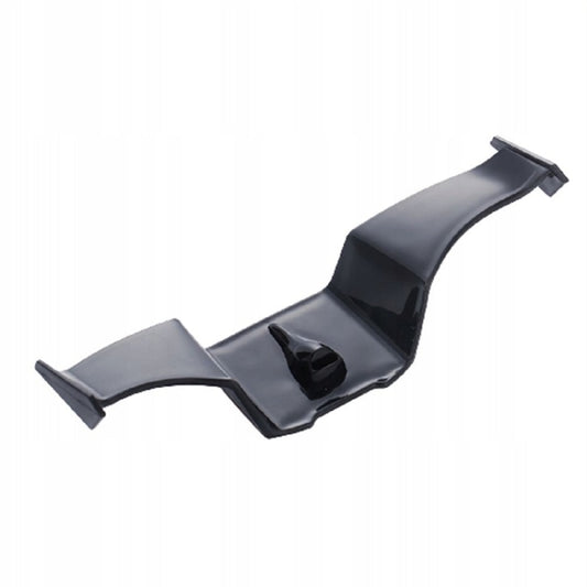 Car mini rear wing spoiler in black with decorative fan mount