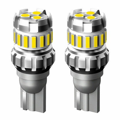 2pcs T10 3030+4014 18LED Constant Current Decoder Indicator Light Reversing Light, T10 (White)