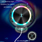 Dark gray MagSafe wireless car phone charger with glowing multicolor charging ring
