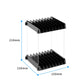 Black 2-tier wall-mount CD holder bracket with four corner mounting points