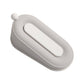 Gray silicone donut door stopper with oval slot and small peg