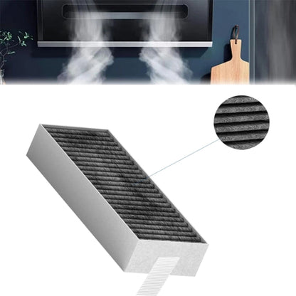 Range hood filter replacement, rectangular gray pleated filter with metal end tabs
