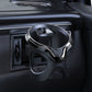 Car cup holder with black stand and gray insert, no visible LED ring
