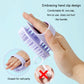 Lavender silicone scalp shampoo brush with hand clip handle design