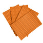Orange EVA surfboard anti-skid pads with textured diamond pattern, set of four sheets