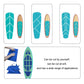 EVA surfboard anti-skid pads shown on surfboards, multiple sheets in a set