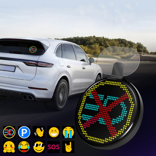 HI.GROOM Car LED Customized Pixel Emoticon Lights Bluetooth Remote Control Interactive AI Screen, No Remote Control, With Remote Control