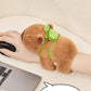 Brown plush turtle snap-ring bracelet with green backpack and pull ring