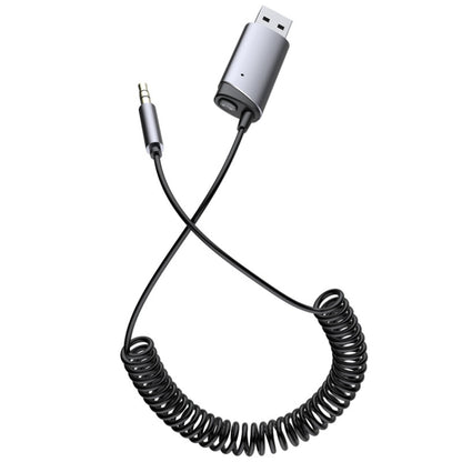 Bluetooth AUX receiver adapter cable with 3.5mm plug and USB connector