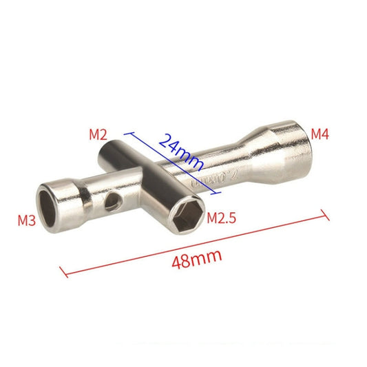 3D Printer Cross Wrench Mini Socket M2/M2.5/M3/M4 Screw Nut Tool, 2pcs