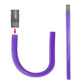 Vacuum dryer vent cleaner kit, purple U-shaped hose with gray connector and red switch