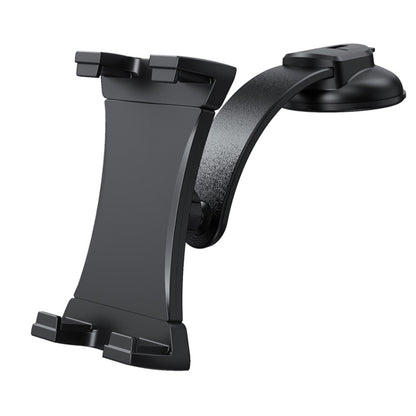 Universal car phone and tablet holder with black suction cup mount and cradle