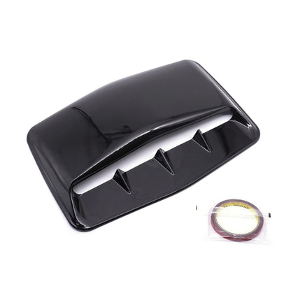 Glossy black hood air vent scoop cover with included adhesive tape roll