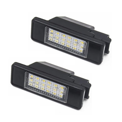 2-pack LED license plate lights, black housings with white LED board