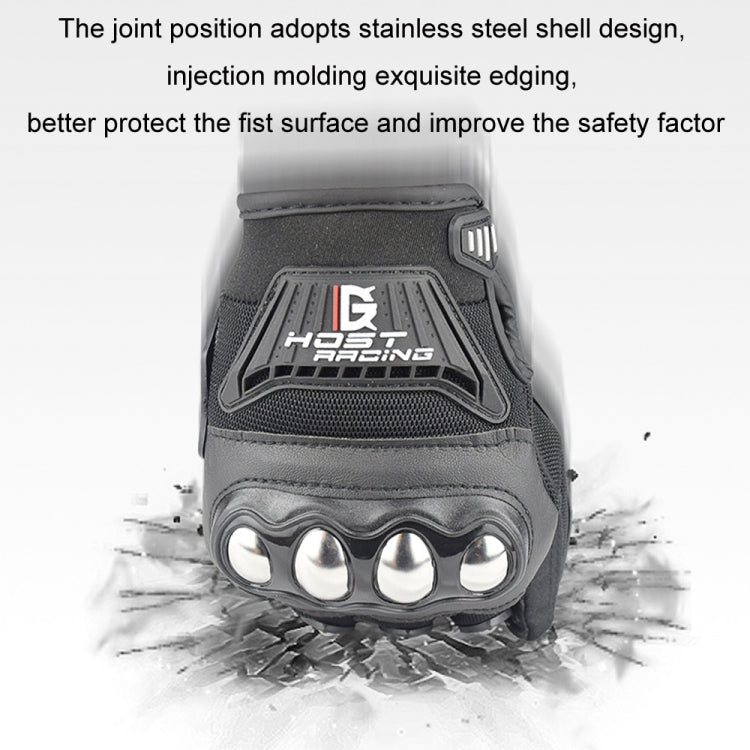 Black glove with GHOST RACING logo and molded knuckle protection pads