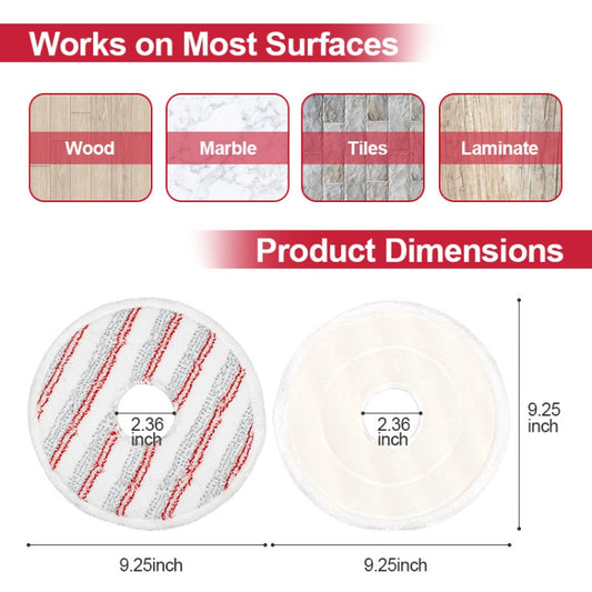 For Vileda Spin & Clean Mop Refill Pad Round Microfiber Replacement Cloth Cover