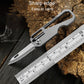 Folding mini titanium keychain knife with sharp edge and handle cutout slots
