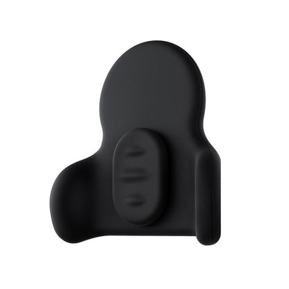 Black memory foam car lumbar support pad with contoured backrest curve