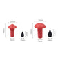 Tire repair rubber mushroom plugs in two sizes, red with black cone tips