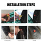 Red tire repair mushroom plugs shown during installation steps