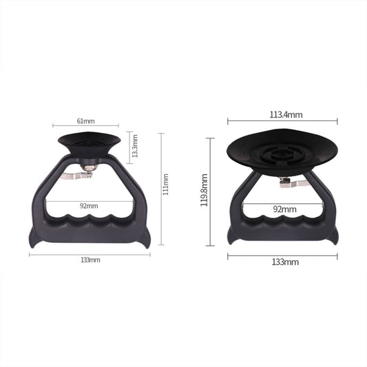 Car dent suction puller size diagram with black suction cup dimensions