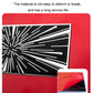 Metal car tail decoration label on red car body, black-and-white time tunnel rays