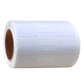 Roll of white price stickers with gold backing and blank label outlines