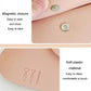 Pink silicone makeup brush storage bag with snap closure and soft outer material