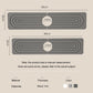 Diatomite drainage mat size chart for 40cm and 60cm lengths, about 1cm thick