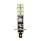 H1/H3 LED fog light bulb front view with yellow LED cluster and electrical contact pins