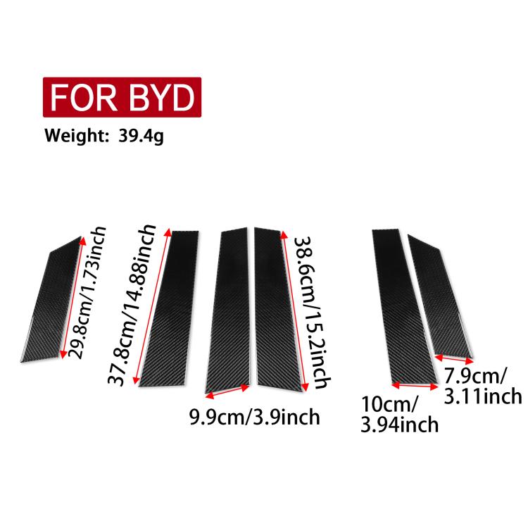 For 2022-2025 BYD Seal 8pcs /Set B-Pillar Decorative Stickers