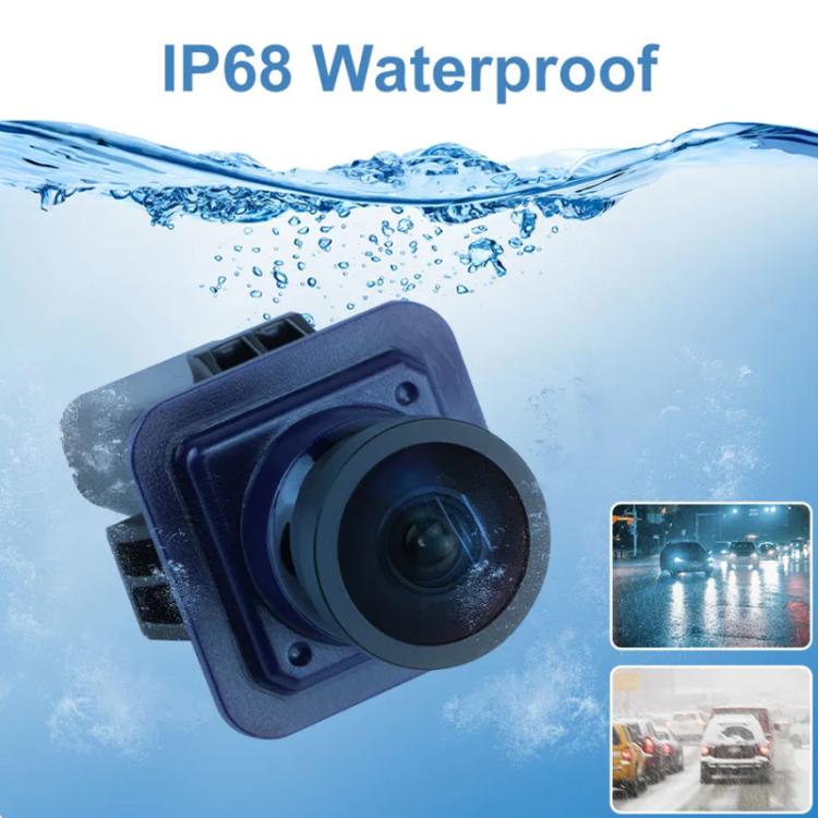 IP68 waterproof reversing assist camera with blue housing and round lens