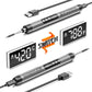 Silver USB rechargeable soldering iron with display temperature screens and charging cable