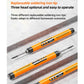 Orange USB digital soldering iron with replaceable tips and stand, shown with two tools