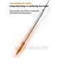 Soldering iron with orange handle, metal heated tip, and plug-in head