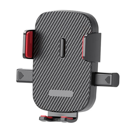 Car phone air vent mount with adjustable clamp and 360 rotating holder, black/gray