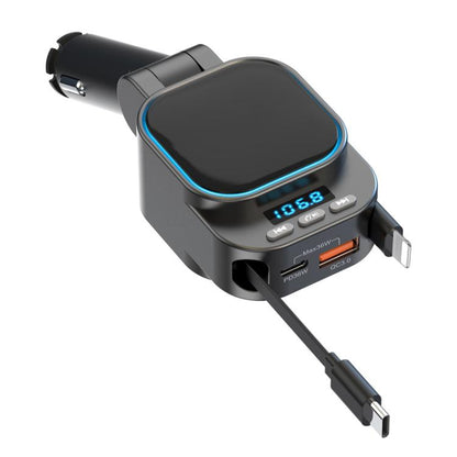 Dual Retractable Cable Car Charger Automobile Bluetooth MP3 Player, BC97