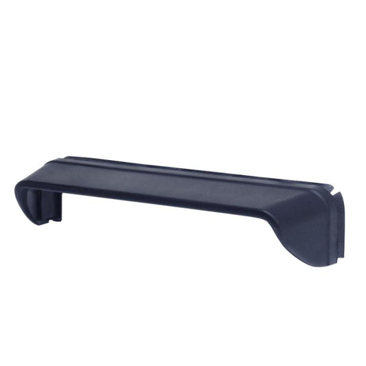 Universal sun visor for car navigation display, dark blue curved bar with two end clips